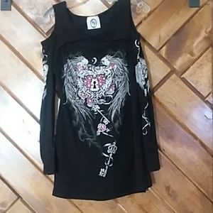 SEXY Women's open shoulder, peek a boo neck